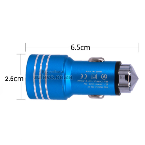 Aluminum Alloy Dual USB Fast Charging Car Adapter High-speed charging for two devices at once