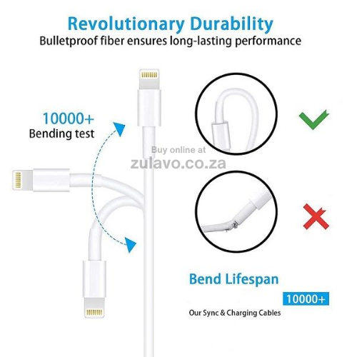 Type-C to Lightning Cable 2A 12W Fast Charging Cable Designed for Apple devices, premium-quality cable