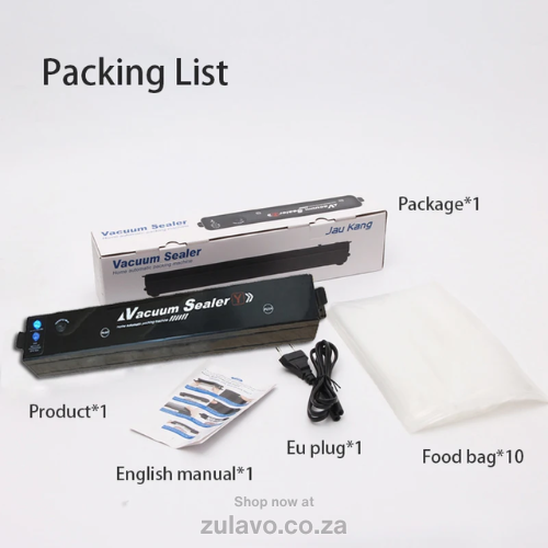 Vacuum Sealer Machine – Food Preservation System with Strong Suction & Heat Sealing Designed to keep your groceries fresh up to 8× longer.