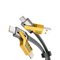 Multi-connector charging cables with USB-C, Lightning and Micro USB connectors for phones and electronic devices