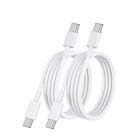 Fast Type-C to Type-C Charging Cable 1 Metre – 2 Pack White