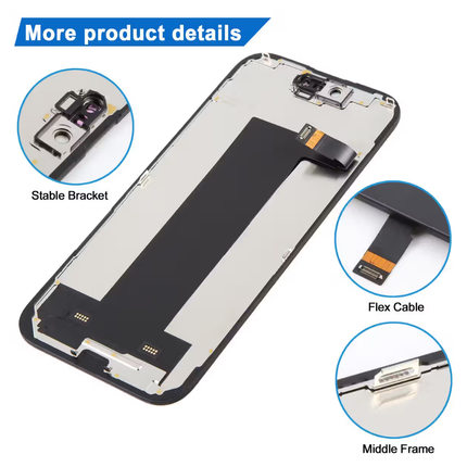 iPhone 17 Air Compatible Replacement Incell LCD Touch Screen With Middle Frame Black