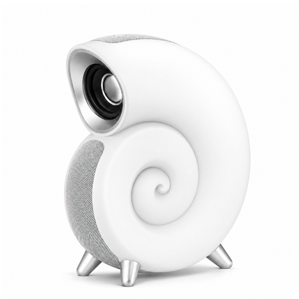 Conch Music Lamp Wireless Bluetooth Speaker RGB Light F-666  White
