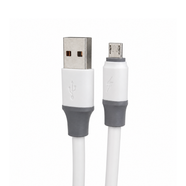 120W USB-A to Micro USB Fast Charging Data Cable 1M 3A White
