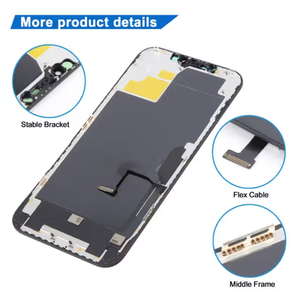 iPhone 12 Pro Max Compatible Replacement Incell LCD Touch Screen With Middle Frame Black