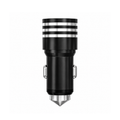 Dual USB Car Charger with Emergency Window Breaker Compatible for iPhone, Samsung & Android – Assorted Colours