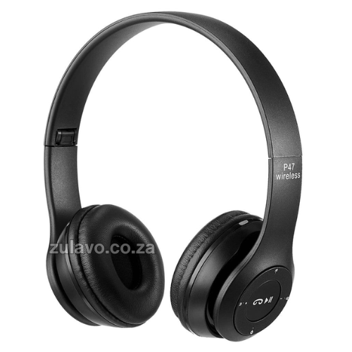 P47 Wireless Bluetooth Headphones - Premium Sound Quality, Comfortable Foldable Design & Extended Battery Life Designed for music lovers, gamers, and professionals