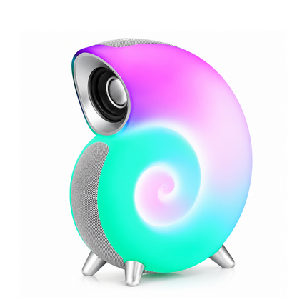 Conch Music Lamp Wireless Bluetooth Speaker RGB Light F-666  White