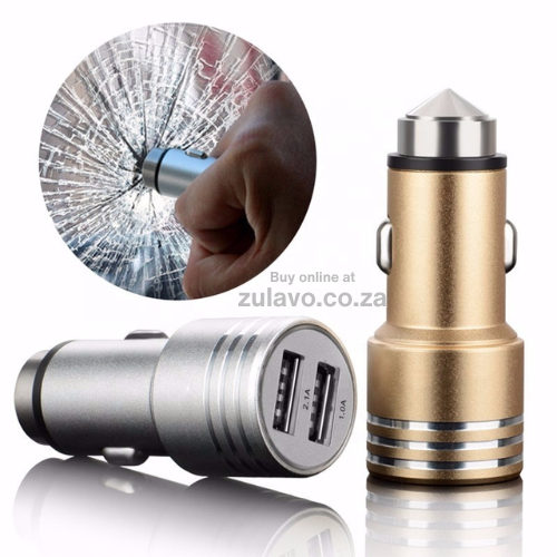 Aluminum Alloy Dual USB Fast Charging Car Adapter High-speed charging for two devices at once