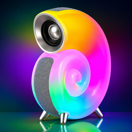 Conch Music Lamp Wireless Bluetooth Speaker RGB Light F-666  White