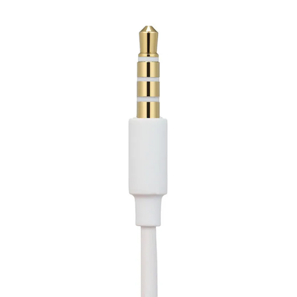 3.5mm Wired Earphones with Remote and Microphone Compatible Devices – White