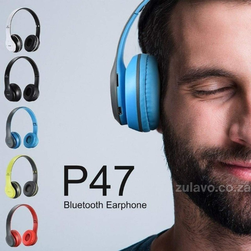 P47 Wireless Bluetooth Headphones - Premium Sound Quality, Comfortable Foldable Design & Extended Battery Life Designed for music lovers, gamers, and professionals