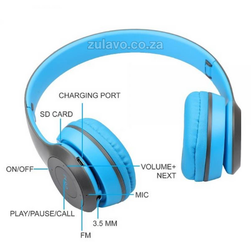 P47 Wireless Bluetooth Headphones - Premium Sound Quality, Comfortable Foldable Design & Extended Battery Life Designed for music lovers, gamers, and professionals