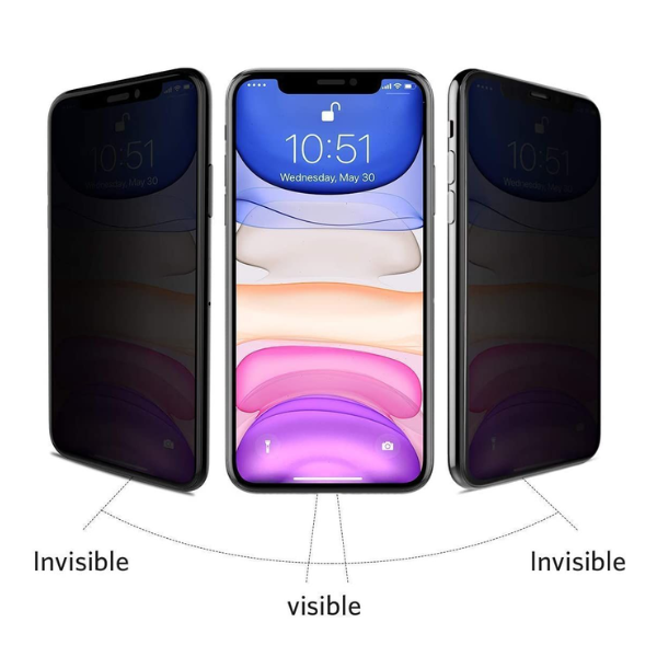 iPhone 11 Anti-Spy Privacy Tempered Glass Screen Protector Pack of 2