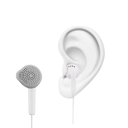 3.5mm Wired Earphones with Remote and Microphone Compatible Devices – White