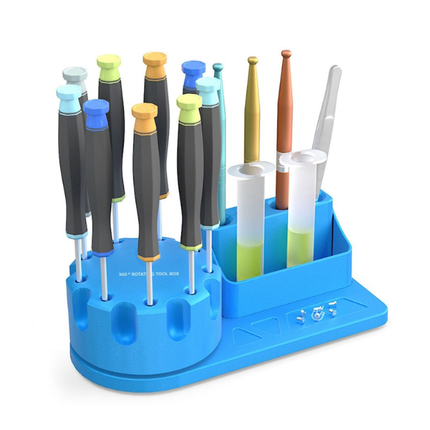 360 Degree Rotating Screwdriver Storage Rack KC-ST331 Blue Tool Holder