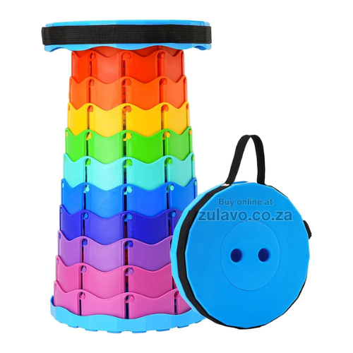 Foldable Telescopic Stool 4.0 – Portable, Adjustable, and Built for Every Adventure! Giving you instant seating whether you’re camping, fishing, hiking, or waiting in long queues.