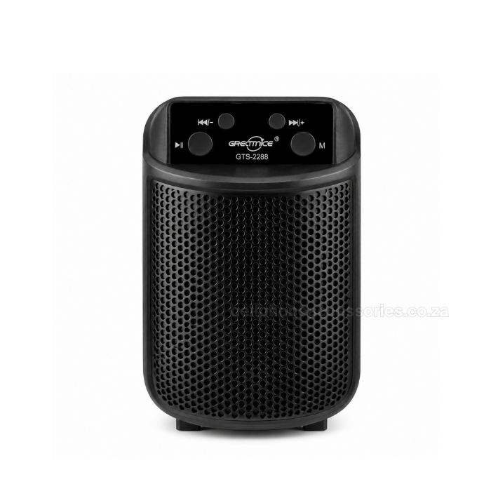 Greatnice GTS-2288 Wireless Bluetooth Speaker Portable LED Light FM Radio USB/TF Speaker - Black