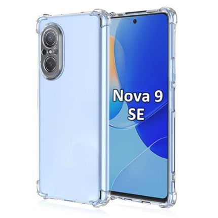 Huawei Nova 9 SE Compatible Crystal Clear TPU Protective Case with Reinforced Corners