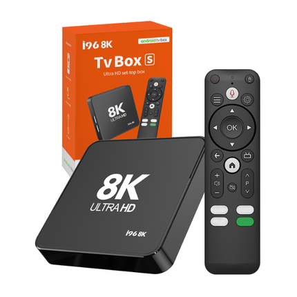 i96 8K Android 15 TV Box 16GB+128GB with Remote Control