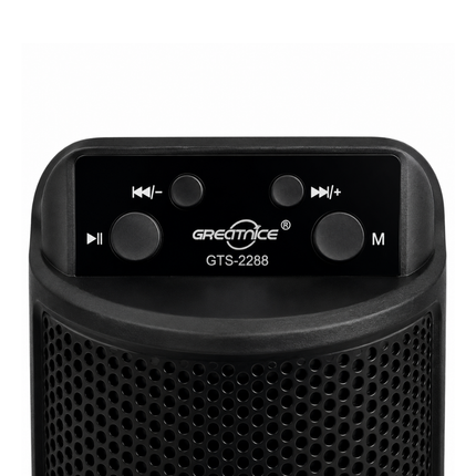 GREATNICE GTS-2288 3 Inch Wireless Speaker with LED Light and FM Radio Black