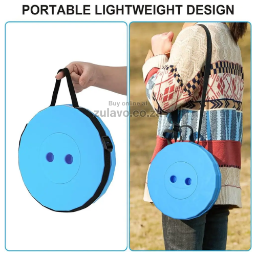 Foldable Telescopic Stool 4.0 – Portable, Adjustable, and Built for Every Adventure! Giving you instant seating whether you’re camping, fishing, hiking, or waiting in long queues.