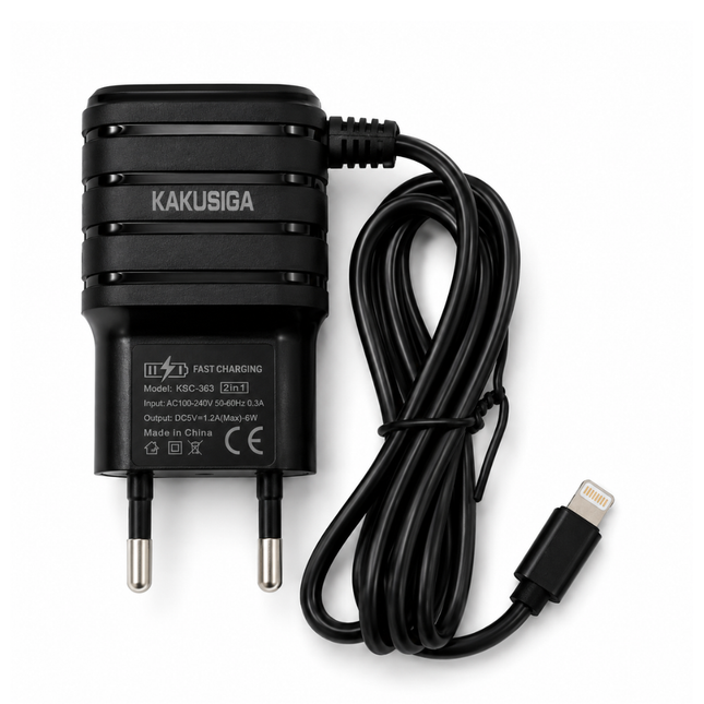 KAKUSIGA KSC-363 6W USB Wall Charger with Lightning Cable