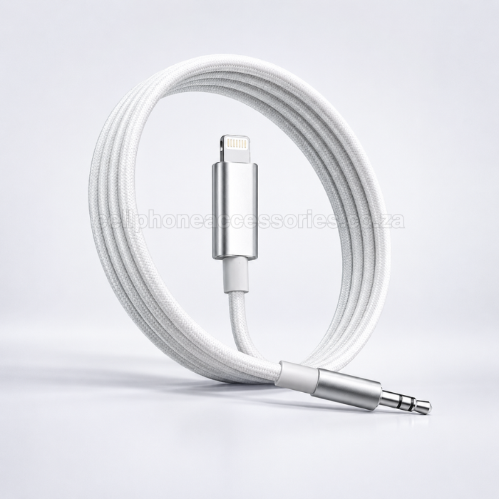 LDNIO LS-Y81i Lightning to 3.5mm AUX Audio Cable 1M HiFi Stereo Adapter Compatible with iPhone, iPad and Lightning Devices - White