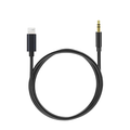 iPhone Lightning to 3.5mm AUX Audio Cable Compatible Adapter Cable 1M Black