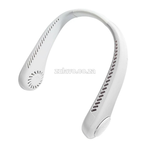 Portable Hands-Free Neck Fan - Bladeless Cooling 3 Speed USB Rechargeable Designed to sit comfortably around your neck, providing a continuous, cooling breeze