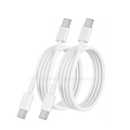 Fast Type-C to Type-C Charging Cable 1 Metre – 2 Pack White