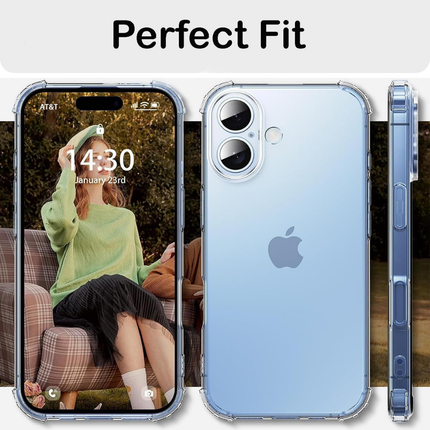 iPhone 17 - 6.3 Inch Compatible Clear TPU Phone Case Slim Transparent