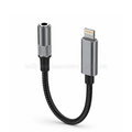 LDNIO LS-Y801 Lightning to 3.5mm Female Audio Adapter Cable Compatible with iPhone, iPad and Lightning Devices - Grey