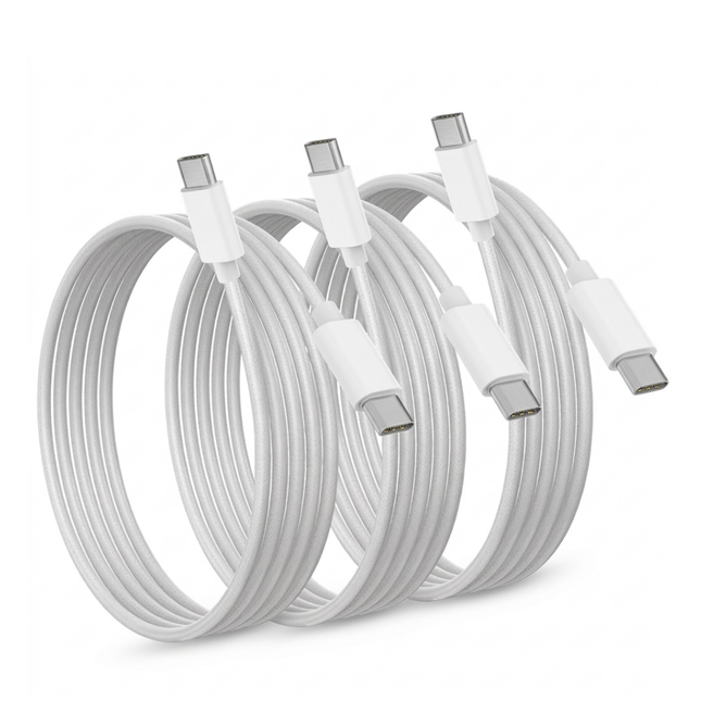 Type-C to Type-C Fast Charging Cable 5A 1M Compatible USB-C Cable Pack of 3