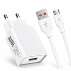 AIBI 2.4A Fast Charger Set with USB-C Cable White
