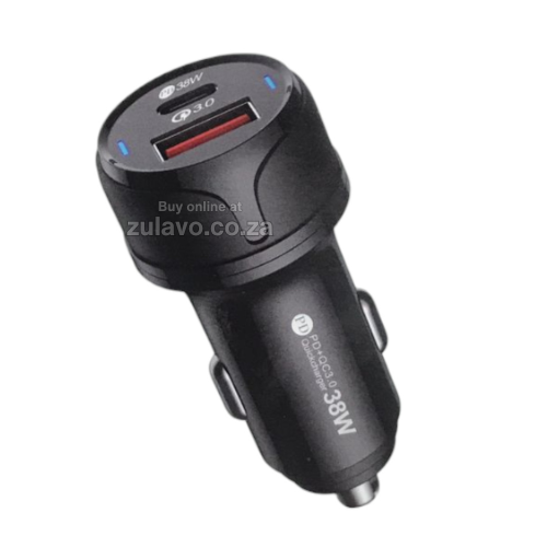 PD38W Quick Car Charger – Dual-Port 3.1A Fast Charging Adapter Quick Charge 3.0 (QC3.0) technology