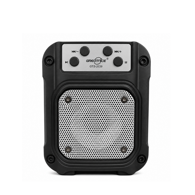 GREATNICE GTS-2039 3 Inch Portable Wireless Speaker Solar Charging Black