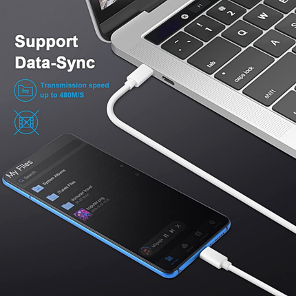 Type-C to Type-C Fast Charging Cable 5A 1M Compatible USB-C Cable Pack of 3