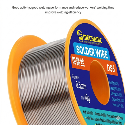 Solder Wire Mechanic DS6 0.5mm 40g Tin Lead Solder with Flux