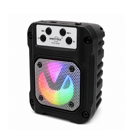GREATNICE GTS-2039 3 Inch Portable Wireless Speaker Solar Charging Black