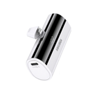 KAKUSIGA 5000mAh Mini Pocket Power Bank with Built-In Lightning Connector White