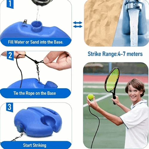 Tennis Trainer Rebound Ball with String – Reliable Solo Practice, Anytime, Anywhere