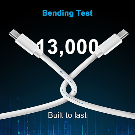 Type-C to Type-C Fast Charging Cable 5A 1M Compatible USB-C Cable Pack of 3