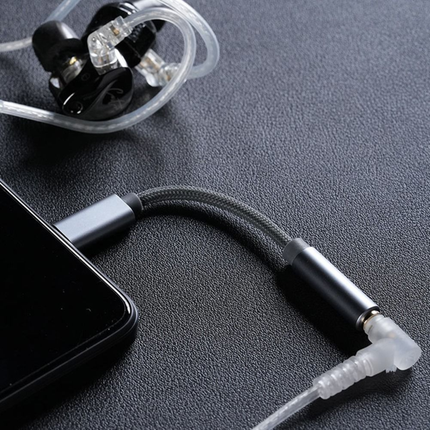 LDNIO LS-Y80C USB-C to 3.5mm Female Audio Adapter Cable Hi-Fi Braided Grey