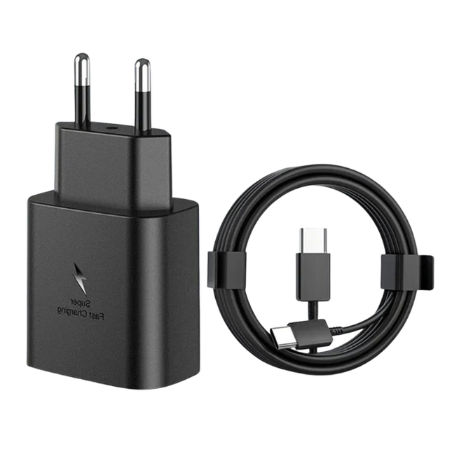 35W PD Super Fast Charger USB-C & USB-A Power Adapter with USB-C to USB-C Cable