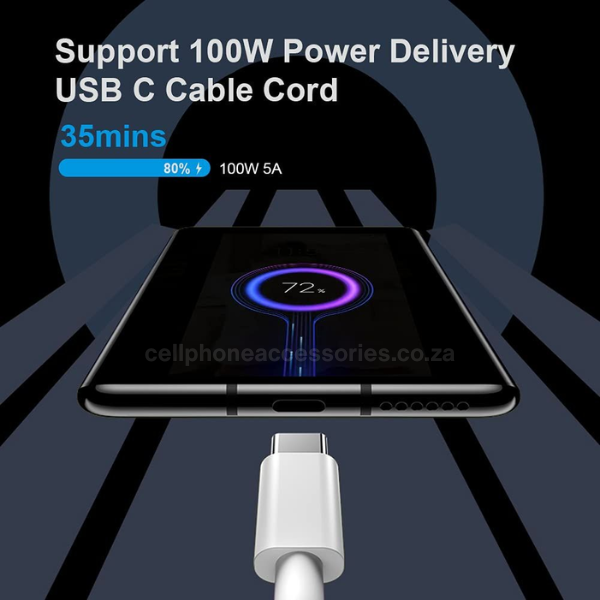 Type-C to Type-C Fast Charging Cable 5.0A 1M Compatible USB-C Cable Pack of 3