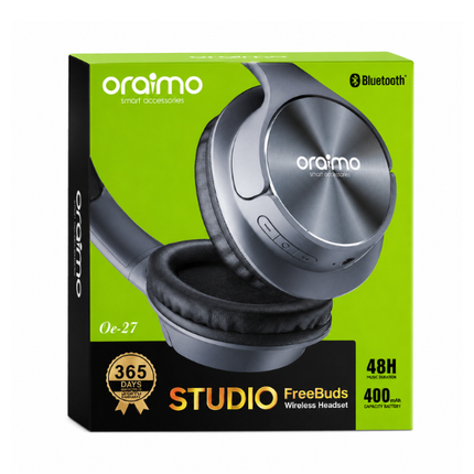 Oraimo Studio FreeBuds OR-27 Wireless Bluetooth Headphones with 48H Playtime Black