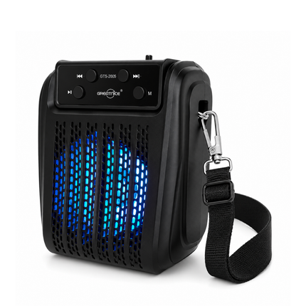 GREATNICE GTS-2005 3 Inch with Microphone and LED Light Portable Wireless Speaker Black