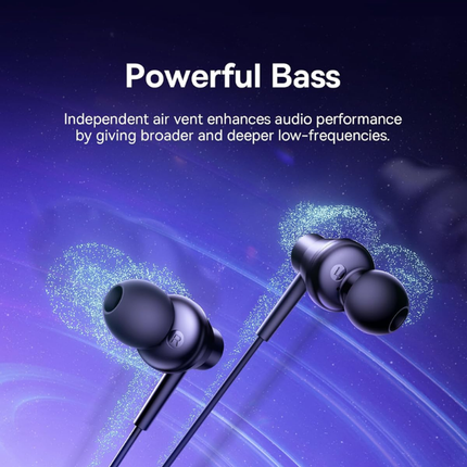 Wired USB-C In-Ear Earphones with Microphone and 10mm Driver Gerlax E21 Black