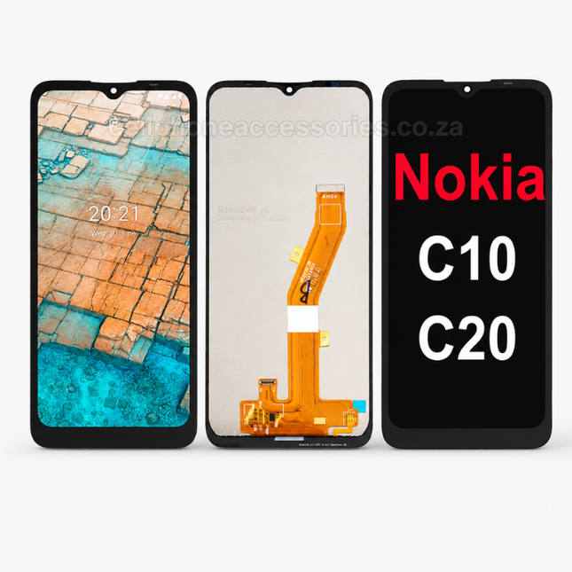 Nokia C10 - C20 Compatible Replacement LCD Screen with Digitizer